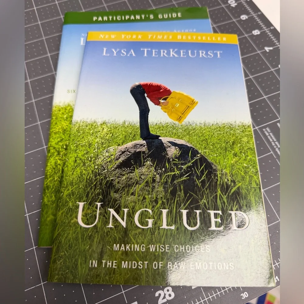 Unglued Book and Participants Guide by Lysa TerKeurst Bible Study set of 2